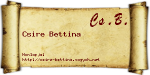 Csire Bettina névjegykártya