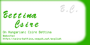 bettina csire business card